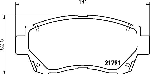 HELLA 8DB 355 016-771 - Bremsbelagsatz, Scheibenbremse alexcarstop-ersatzteile.com