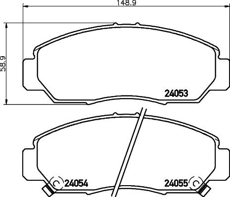 HELLA 8DB 355 010-981 - Bremsbelagsatz, Scheibenbremse alexcarstop-ersatzteile.com