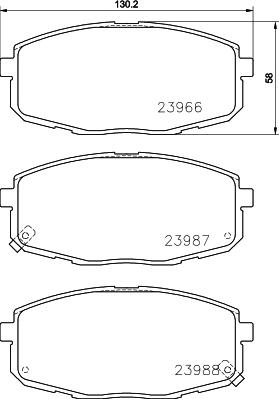 HELLA 8DB 355 010-611 - Bremsbelagsatz, Scheibenbremse alexcarstop-ersatzteile.com