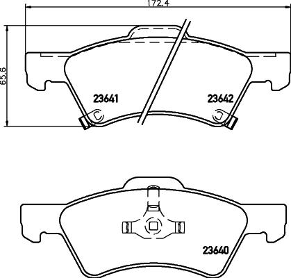 HELLA 8DB 355 010-061 - Bremsbelagsatz, Scheibenbremse alexcarstop-ersatzteile.com