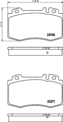 HELLA 8DB 355 010-101 - Bremsbelagsatz, Scheibenbremse alexcarstop-ersatzteile.com