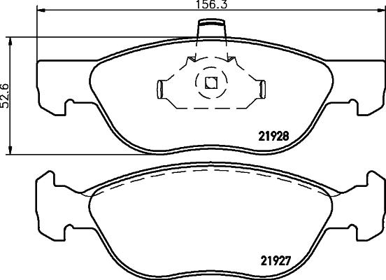 HELLA 8DB 355 010-181 - Bremsbelagsatz, Scheibenbremse alexcarstop-ersatzteile.com