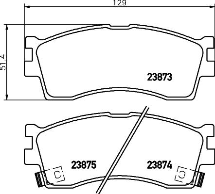 HELLA 8DB 355 010-251 - Bremsbelagsatz, Scheibenbremse alexcarstop-ersatzteile.com