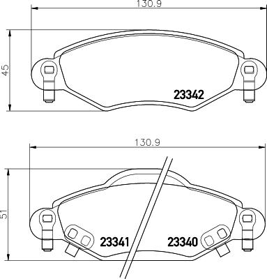 HELLA 8DB 355 010-791 - Bremsbelagsatz, Scheibenbremse alexcarstop-ersatzteile.com