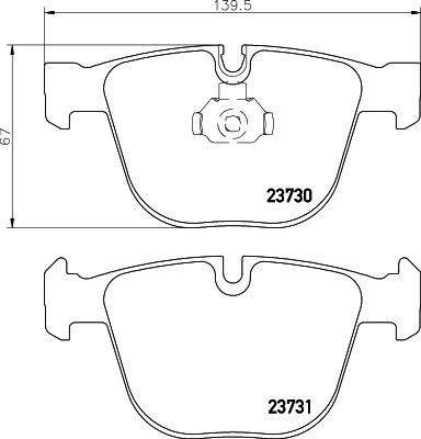 HELLA 8DB 355 010-751 - Bremsbelagsatz, Scheibenbremse alexcarstop-ersatzteile.com