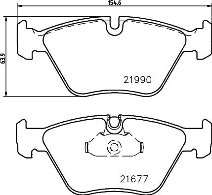 HELLA 8DB 355 010-711 - Bremsbelagsatz, Scheibenbremse alexcarstop-ersatzteile.com