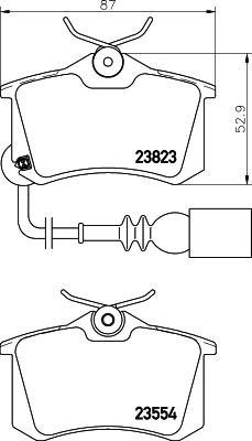 HELLA 8DB 355 010-781 - Bremsbelagsatz, Scheibenbremse alexcarstop-ersatzteile.com