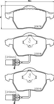 HELLA 8DB 355 010-731 - Bremsbelagsatz, Scheibenbremse alexcarstop-ersatzteile.com