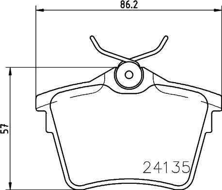 HELLA 8DB 355 011-501 - Bremsbelagsatz, Scheibenbremse alexcarstop-ersatzteile.com