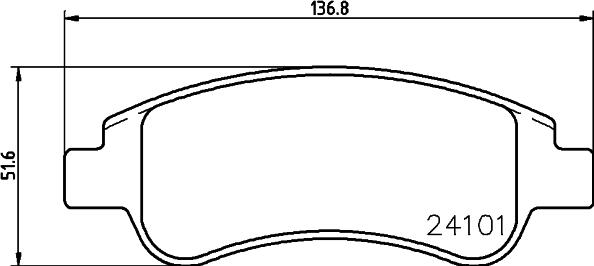 HELLA 8DB 355 011-521 - Bremsbelagsatz, Scheibenbremse alexcarstop-ersatzteile.com