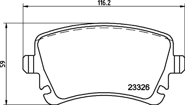 HELLA 8DB 355 011-641 - Bremsbelagsatz, Scheibenbremse alexcarstop-ersatzteile.com