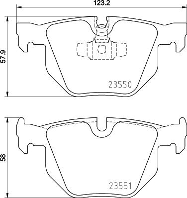 HELLA 8DB 355 011-801 - Bremsbelagsatz, Scheibenbremse alexcarstop-ersatzteile.com