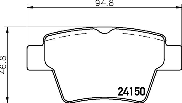 HELLA 8DB 355 011-821 - Bremsbelagsatz, Scheibenbremse alexcarstop-ersatzteile.com