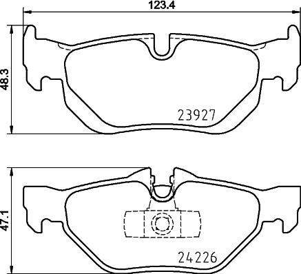 HELLA 8DB 355 011-301 - Bremsbelagsatz, Scheibenbremse alexcarstop-ersatzteile.com