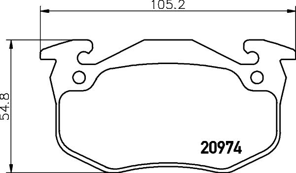 HELLA 8DB 355 018-951 - Bremsbelagsatz, Scheibenbremse alexcarstop-ersatzteile.com