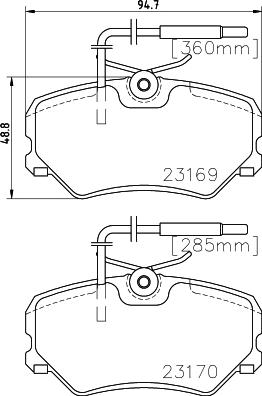 HELLA 8DB 355 018-401 - Bremsbelagsatz, Scheibenbremse alexcarstop-ersatzteile.com