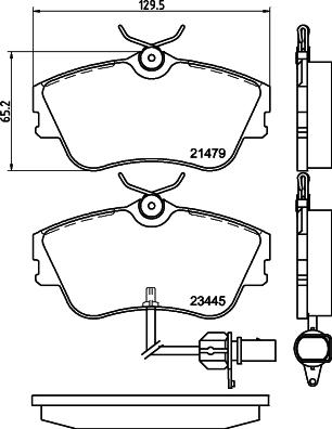 HELLA 8DB 355 018-621 - Bremsbelagsatz, Scheibenbremse alexcarstop-ersatzteile.com