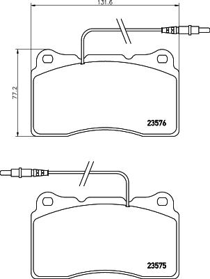 HELLA 8DB 355 018-671 - Bremsbelagsatz, Scheibenbremse alexcarstop-ersatzteile.com