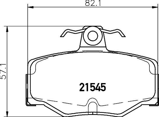 HELLA 8DB 355 018-021 - Bremsbelagsatz, Scheibenbremse alexcarstop-ersatzteile.com