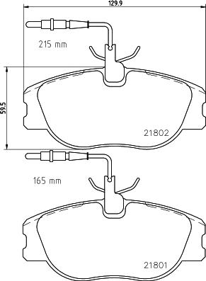 HELLA 8DB 355 018-171 - Bremsbelagsatz, Scheibenbremse alexcarstop-ersatzteile.com