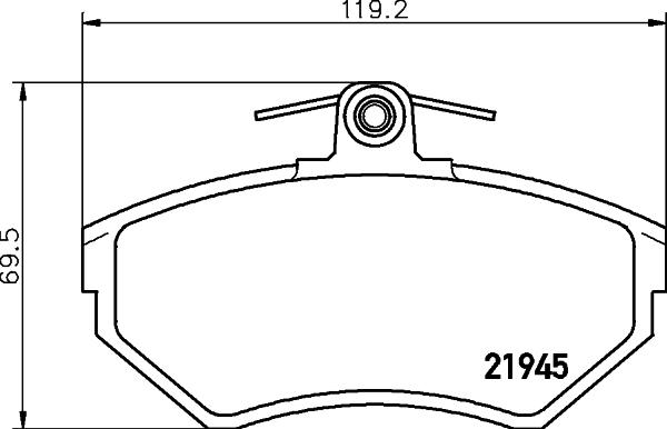 HELLA 8DB 355 018-251 - Bremsbelagsatz, Scheibenbremse alexcarstop-ersatzteile.com