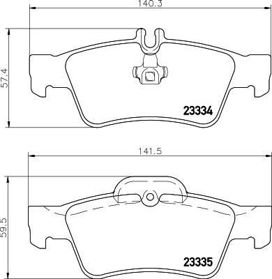 HELLA 8DB 355 018-751 - Bremsbelagsatz, Scheibenbremse alexcarstop-ersatzteile.com