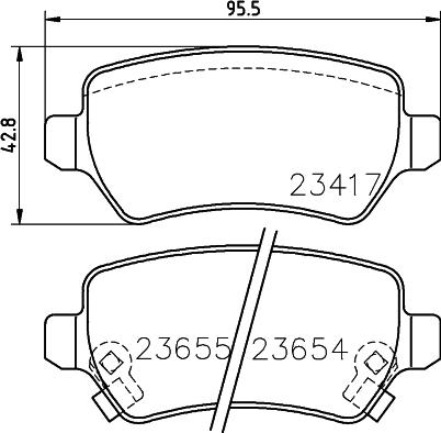 HELLA 8DB 355 018-781 - Bremsbelagsatz, Scheibenbremse alexcarstop-ersatzteile.com