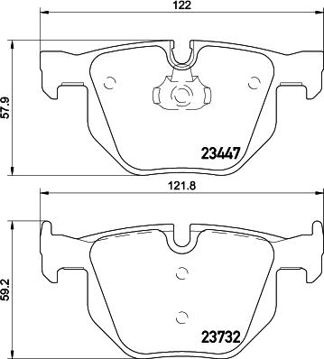 HELLA 8DB 355 013-941 - Bremsbelagsatz, Scheibenbremse alexcarstop-ersatzteile.com