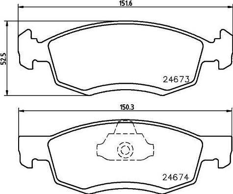 HELLA 8DB 355 013-951 - Bremsbelagsatz, Scheibenbremse alexcarstop-ersatzteile.com