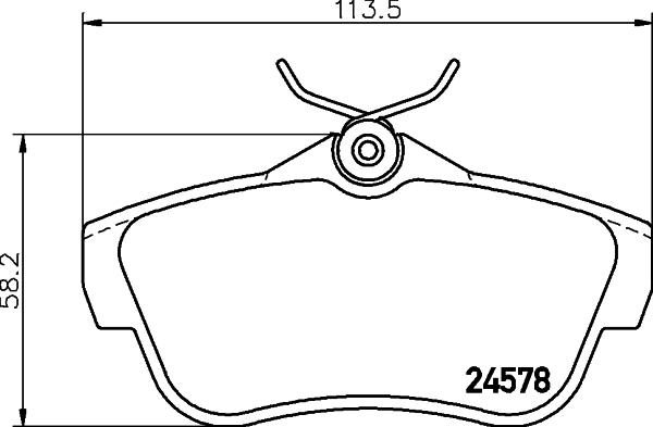 HELLA 8DB 355 013-421 - Bremsbelagsatz, Scheibenbremse alexcarstop-ersatzteile.com