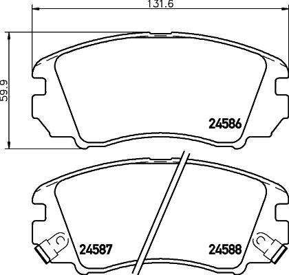 HELLA 8DB 355 013-521 - Bremsbelagsatz, Scheibenbremse alexcarstop-ersatzteile.com