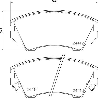 HELLA 8DB 355 013-041 - Bremsbelagsatz, Scheibenbremse alexcarstop-ersatzteile.com