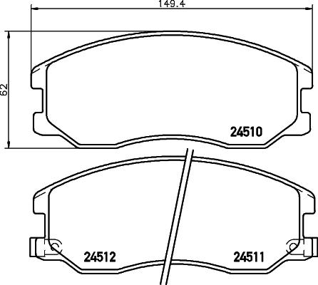 HELLA 8DB 355 013-121 - Bremsbelagsatz, Scheibenbremse alexcarstop-ersatzteile.com