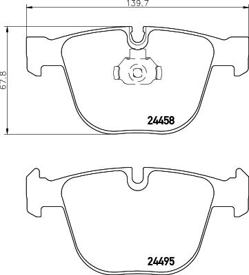 HELLA 8DB 355 013-171 - Bremsbelagsatz, Scheibenbremse alexcarstop-ersatzteile.com