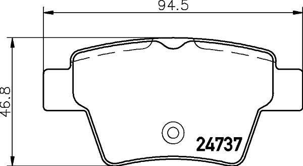 HELLA 8DB 355 024-001 - Bremsbelagsatz, Scheibenbremse alexcarstop-ersatzteile.com