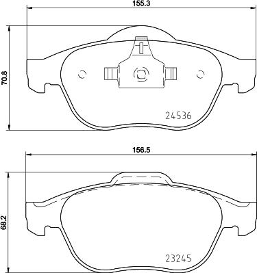 HELLA 8DB 355 013-241 - Bremsbelagsatz, Scheibenbremse alexcarstop-ersatzteile.com