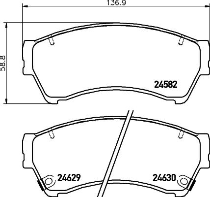 HELLA 8DB 355 013-761 - Bremsbelagsatz, Scheibenbremse alexcarstop-ersatzteile.com