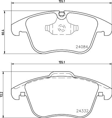 HELLA 8DB 355 013-731 - Bremsbelagsatz, Scheibenbremse alexcarstop-ersatzteile.com