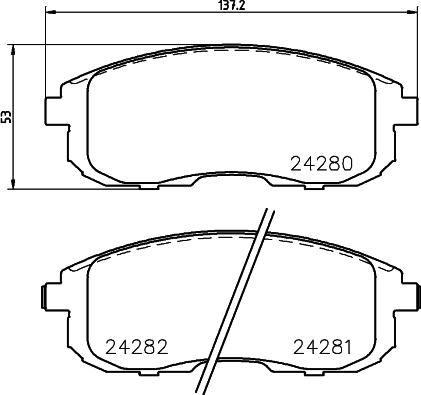 HELLA 8DB 355 012-901 - Bremsbelagsatz, Scheibenbremse alexcarstop-ersatzteile.com