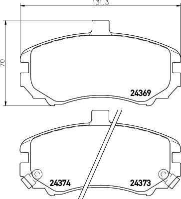 HELLA 8DB 355 012-471 - Bremsbelagsatz, Scheibenbremse alexcarstop-ersatzteile.com