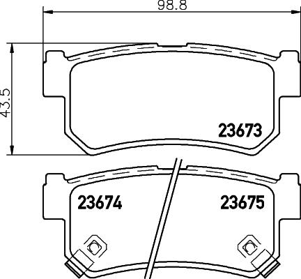 HELLA 8DB 355 012-501 - Bremsbelagsatz, Scheibenbremse alexcarstop-ersatzteile.com