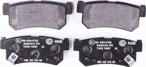 HELLA 8DB 355 012-501 - Bremsbelagsatz, Scheibenbremse alexcarstop-ersatzteile.com