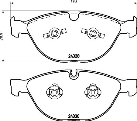 HELLA 8DB 355 012-521 - Bremsbelagsatz, Scheibenbremse alexcarstop-ersatzteile.com