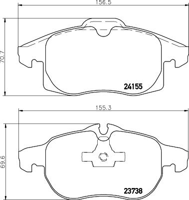 HELLA 8DB 355 012-681 - Bremsbelagsatz, Scheibenbremse alexcarstop-ersatzteile.com