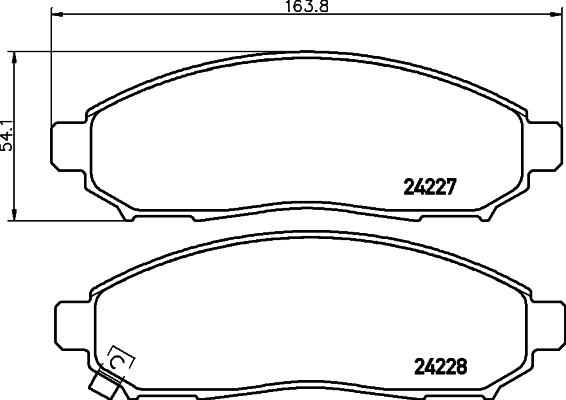 HELLA 8DB 355 012-071 - Bremsbelagsatz, Scheibenbremse alexcarstop-ersatzteile.com