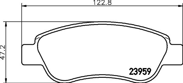 HELLA 8DB 355 012-141 - Bremsbelagsatz, Scheibenbremse alexcarstop-ersatzteile.com