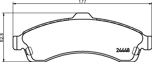 HELLA 8DB 355 012-811 - Bremsbelagsatz, Scheibenbremse alexcarstop-ersatzteile.com