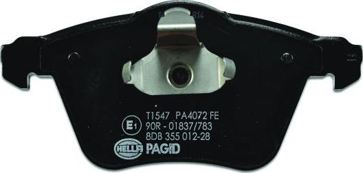 HELLA 8DB 355 012-281 - Bremsbelagsatz, Scheibenbremse alexcarstop-ersatzteile.com