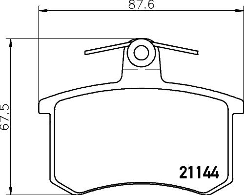 HELLA 8DB 355 017-951 - Bremsbelagsatz, Scheibenbremse alexcarstop-ersatzteile.com