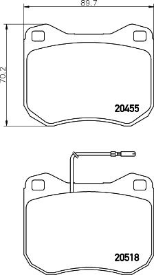 HELLA 8DB 355 017-421 - Bremsbelagsatz, Scheibenbremse alexcarstop-ersatzteile.com